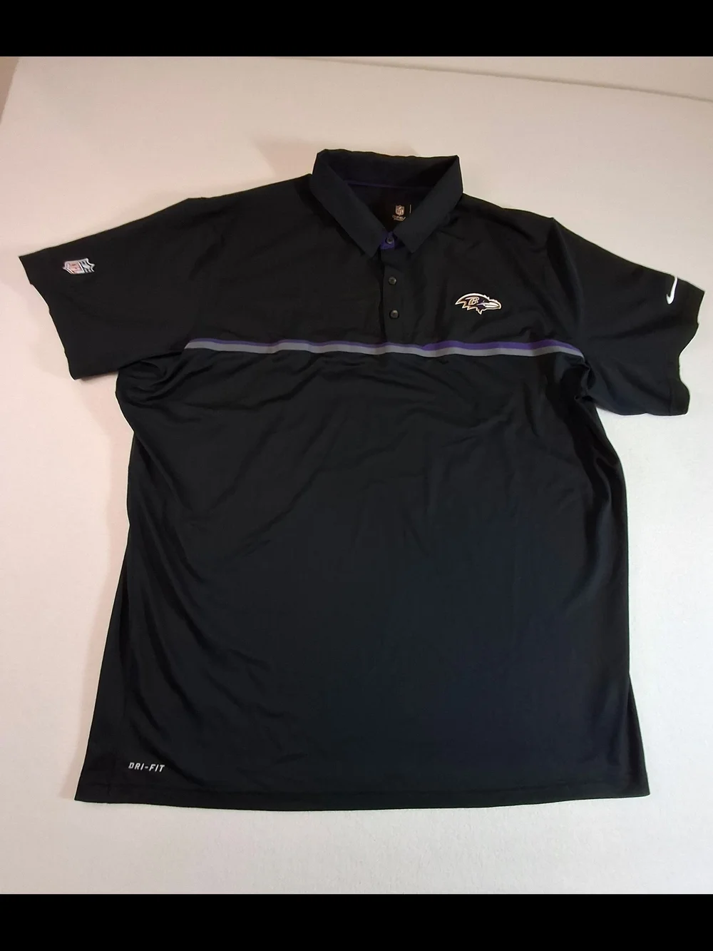Nike Men's 2X Baltimore Ravens Black Polo Shirt